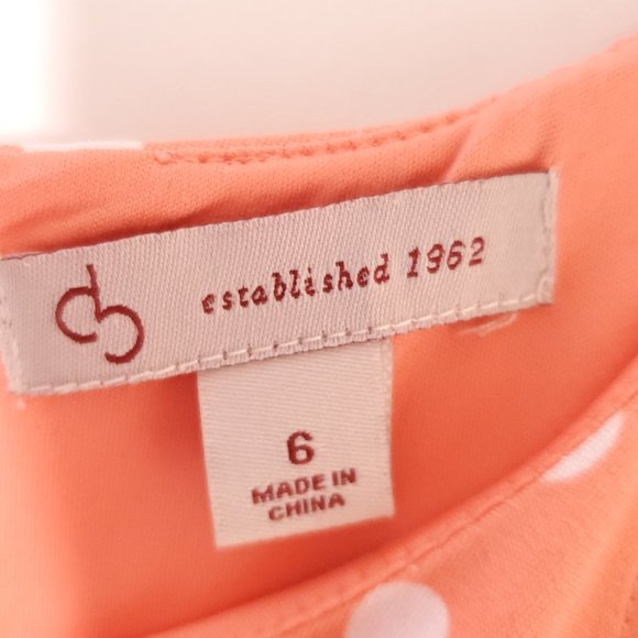 db Established 1962 Coral & White Polkadot Dress 6 - Picture 2 of 6